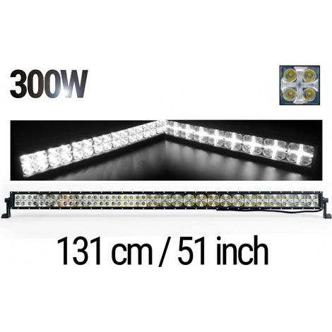 LED-Bar 131 cm – LED-Dioden-Bar-Scheinwerfer mit Tagfahrlicht CROSS DRL 300W, 12V/24V mit 2 Betriebsarten