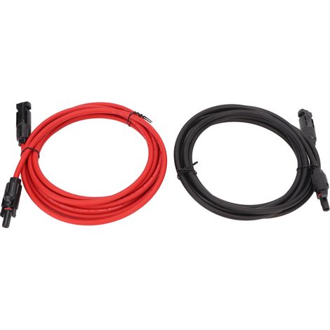 Câble d'extension photovoltaïque 6mm² pour installation solaire, fil cuivre isolé pour camping-car et panneaux PV, longueur 10 mètres (1/5)