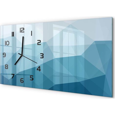 Horloge Murale Panoramique en Verre 60x30 cm Décorative Moderne Salon Cuisine Arrière-plan abstrait (1/5)