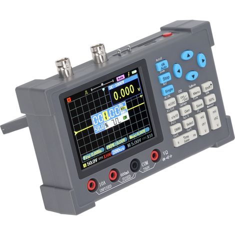 Oscilloscope numérique, multimètre 3 en 1, générateur de signaux, 120 MHz, 250 MSa/s, écran 3,2 pouces, double canal. (1/5)
