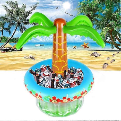 Aufblasbarer Bierkühler in Palmenform für Strandpartys, Poolpartys und Luau-Feste – Sommerparty-Dekoration, 1 Stück, Grün (1/5)