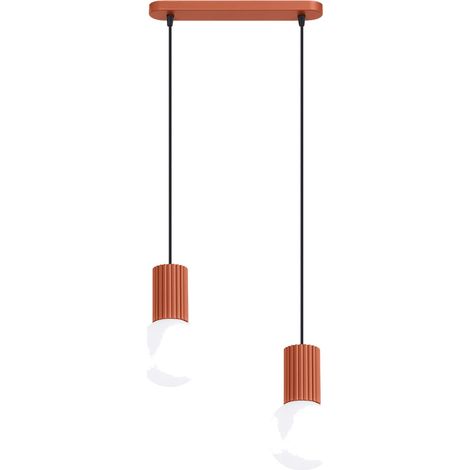 Lampade a sospensione Halo ocra rossa 33.5x120x6cm Sollux (1/5)