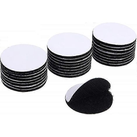Lot de 25 pastilles rondes de 5 cm (2 pouces) de diamètre, ruban adhésif double face pour fixer des décorations murales ou des tapis. (1/5)