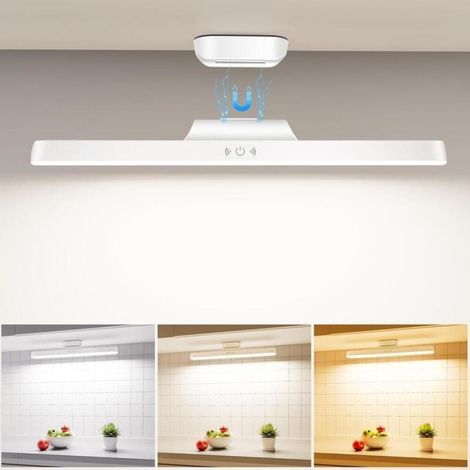 Lampe LED Rechargeable 1800mAh, 32cm, Éclairage Pratique avec Capteur Mémoire et Aimant, Idéale pour Bureau et Salle de Bain (1/5)
