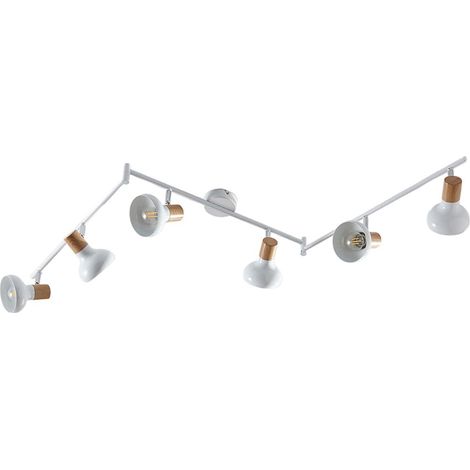 [GEBRAUCHT] B-Ware Lindby Deckenstrahler Fridolin LED 6-flammig dimmbar weiß Metall 160cm 10cm (1/2)