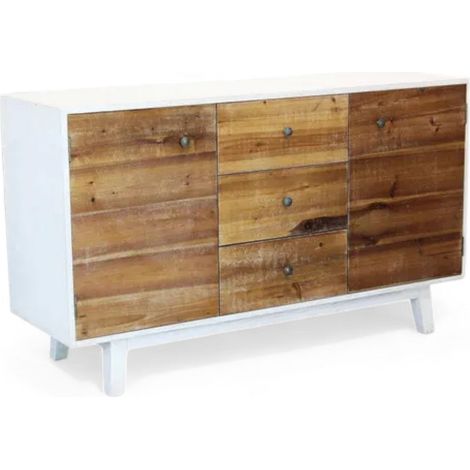 Mobile da interno in ferro e legno dimensioni 56x36x140 cm colore marrone arredamento casa (1/5)