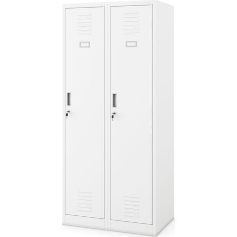 Armoire industrielle en métal pour les documents KACPER, 800 x 1800 x 500 mm, blanc