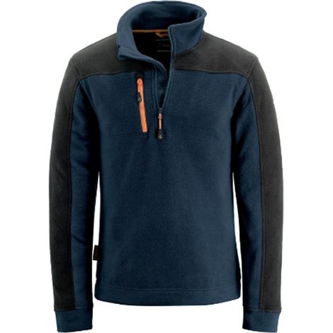 FELPA MAGLIA UOMO IN PILE INDUSTRY DA LAVORO CON ZIP BLU-NERO TG.M-L-XL KAPRIOL, "M" (1/3)
