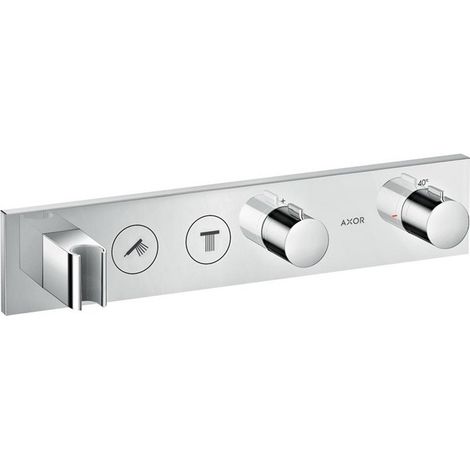 Module thermostatique Select encastré 460 x 90 mmavec 2 fonctions chroméé