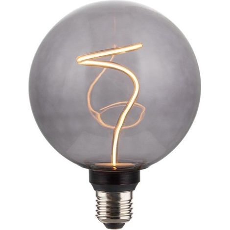 Ampoule filament LED - Globe G125 - E27 - 4,9 W (équiv. 15 W) - Verre fumé, blanc chaud