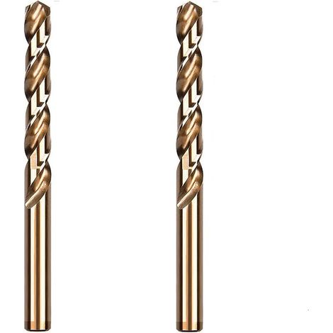CCYKXA Lot de 2 forets hélicoïdaux HSS Cobalt pour perçage sur métal dur, acier inoxydable, métal (9,5 mm)