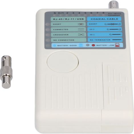 Testeur de câble réseau 4 en 1 multifonction pour RJ45 BNC RJ11 USB avec boîtier (1/5)