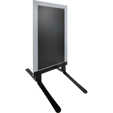Panneau trottoir cadre bois gris sur piètement noir effet ressorts dimensions 124 x 63,5 cm (1/4)
