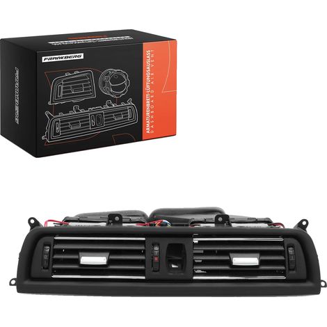 Bocchetta di ventilazione, in plastica resistente, 10 x 5 x 3 cm, compatibile con F10 F11 (2009-2017), installazione centrale anteriore, colore: nero (1/5)