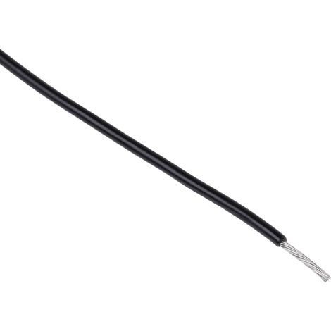Fil électrique RS PRO BS4808 0,5 mm² 20 AWG, 1 kV c.a., PVC Noir, 100m ( Prix pour Bobine de 100 )