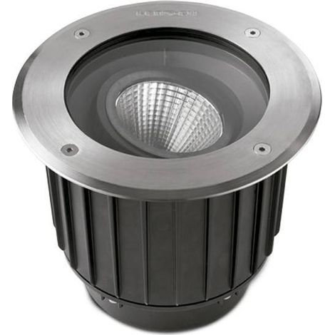 Leds-C4 Gea - Acier inoxydable encastré au sol extérieur à LED poli 22.3cm 2815lm 2700K IP67