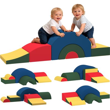 Module motricité bébé 5PCS parcours motricité bébé en mousse EVA pour enfants d'âge préscolaire, multicolore (1/5)