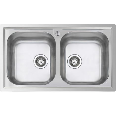Foster FM 86.2V.STD Lavabo sobre-encimera Rectangular Acero inoxidable (1/2)