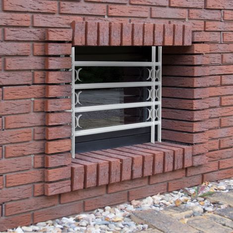 Relaxdays – Grille de fenêtre télescopique anti cambriolage – Acier galvanisé – Dimensions réglables 600 x 1000-1500 mm – Protection efficace contre effractions