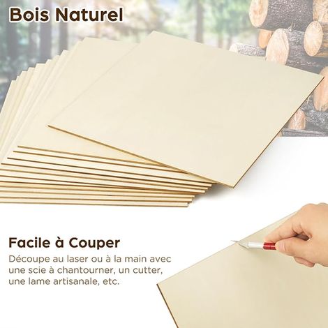 Plywood Sheets 3 mm Lime Tree, 300 x 300 mm (1/2)
