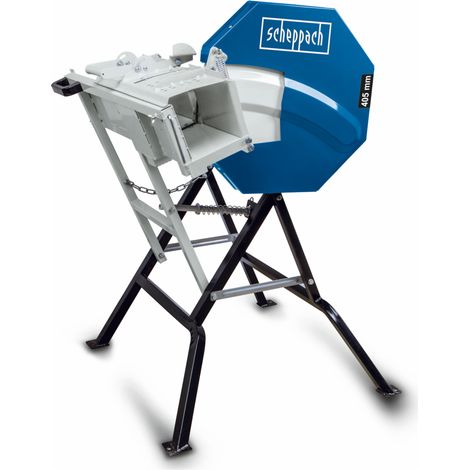 Scheppach Scie à bûches HS410 – 2200 W – 230 V – Lame de 405 mm – Longueur du bois 300-1000 mm – Diamètre de coupe 140 mm – Scie circulaire à bascule – Clapet de protection breveté
