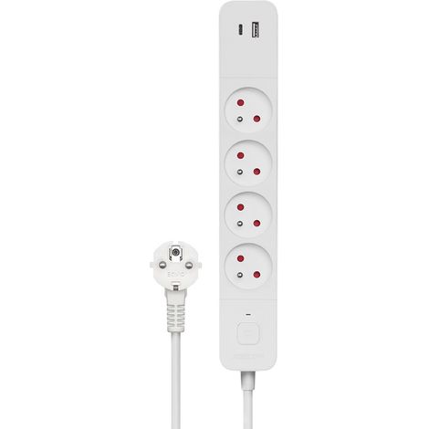 Savio LZ-114 4 Steckdosen AC Typ E 1,5 m 2 3680 W White