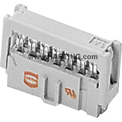 HARTING 0918514780380 Pfosten-Steckverbinder Rastermaß: 2.54 mm Polzahl Gesamt: 14 Anzahl Reihen: 2