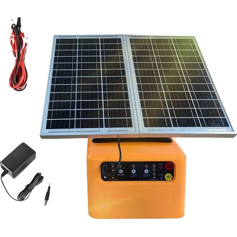 Controlador de cerca eléctrica, voltaje ajustable, diseño impermeable, enchufe europeo. (1/2)