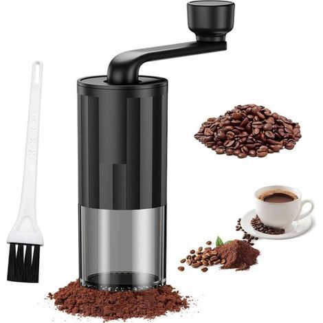 Tragbare Kaffeebohnenmühle, 1 Stück, extern einstellbare manuelle Kaffeemühle, geeignet für Aeropress, für Espresso- und Moka-Maschinen (1/5)