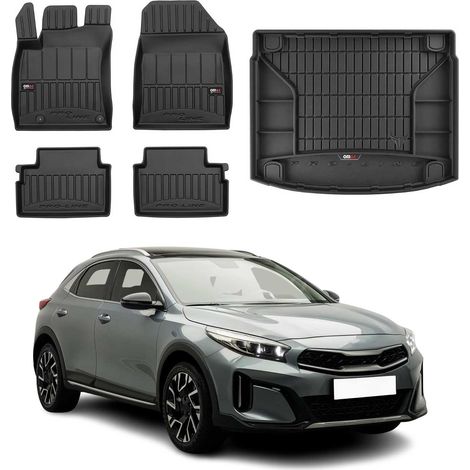Kit Tapis de Sol et Coffre pour Kia XCeed 2019-2022 TPE Noir (1/5)