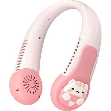 Ventilateur Cou Dessin Animé – USB Rechargeable – Silencieux – Batterie Intégrée – Sport Extérieur (1/5)