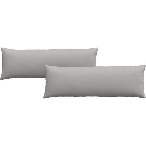 Maison Exclusive - Cuscini da Divano 2 pcs Grigio Nuvola 120 x 40 cm Tessuto