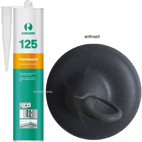 Ramsauer 125 Handwerk Neutral Silikon Dichtstoff 310ml Kartusche anthrazit (1/5)