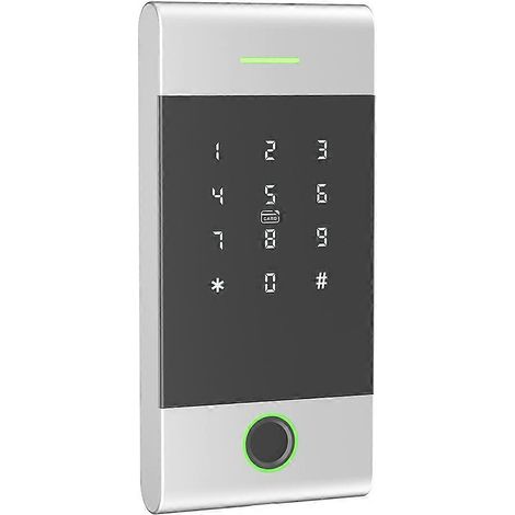 Contrôleur d'accès étanche IP65 avec lecteur de cartes, contrôle à distance via l'application TTLock, construction métallique, compatible avec les cartes d'empreintes digitales, les mots de passe et l (1/5)