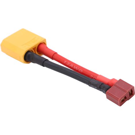 Câble T Femelle vers XT90 Mâle, Protection Court-Circuit, Connexion Fiable 12AWG pour Modèles RC Voiture/Bateau (1/5)