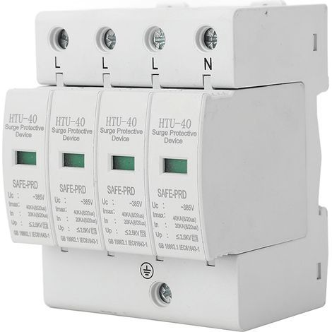 PV-Wechselstrom-Überspannungsschutzgerät, 4-poliger flammhemmender Schutz, 20–40 kA, 385 V AC (1/5)