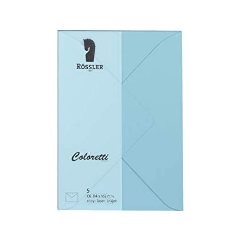 Enveloppe c6 ministro coloretti 5 unités bleu ciel (1/3)