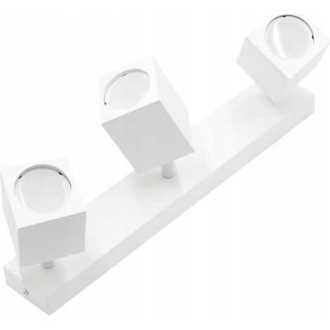 Lampada da soffitto lampada da parete faretto bianco x3 QUANTUS III ID-6113 IdeaLED (1/3)
