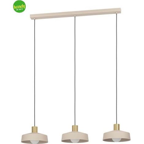 Lampadario Sospeso Valdiola Eglo 3xE27 Ottone Spazzolato (1/4)