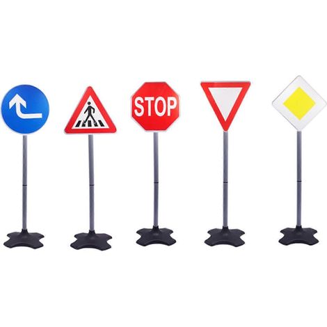 Ensemble de 5 panneaux de signalisation routière éducatifs pour enfants (1/5)