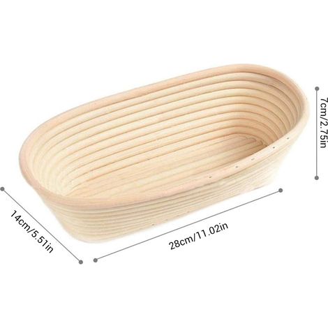 Ovaler Gärkorb aus Rattan, Werkzeug für Brotgärkörbe (1/4)