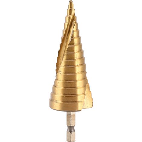 Foret étagé en acier rapide avec poignée hexagonale pour le perçage du bois de 4 à 20 mm (1/5)