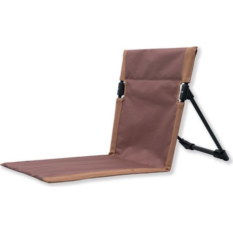 Silla plegable de 39,5 x 38,5 x 41,5 cm en tubo de acero marrón con respaldo, ideal para un picnic en la playa o en el césped, 1 unidad (1/5)