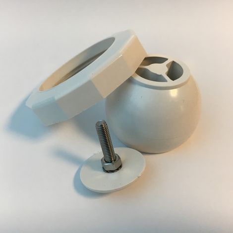 Sfera orientabile con ghiera in ABS diametro 60 mm (filetto)