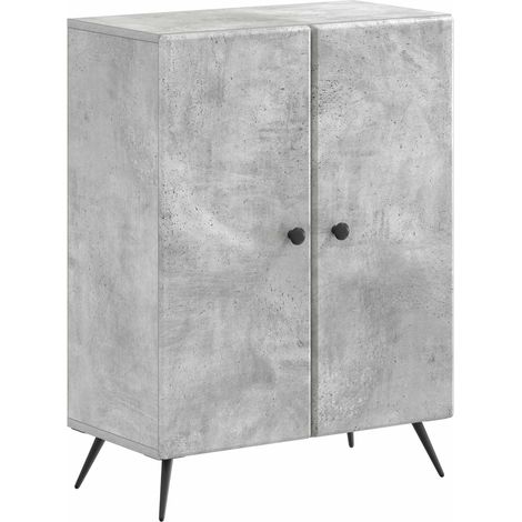 Armario de Almacenamiento para Baño BREDA Gris Hormigón vidaXL (1/5)