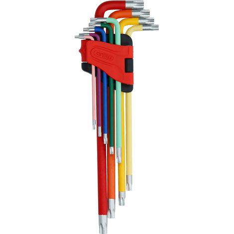 KS Tools Torx-Winkelstiftschlüssel-Satz, extra lang, 9-tlg - 151.4760