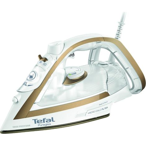 Tefal Puregliss FV8042 plancha blanco y bronce