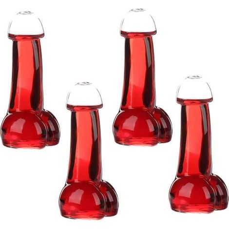 Verre à Cocktail,4pcs verres à vin créatifs drôles transparents pour cocktail, bière,jus de fruits,cocktail,anniversaire,bar (1/4)