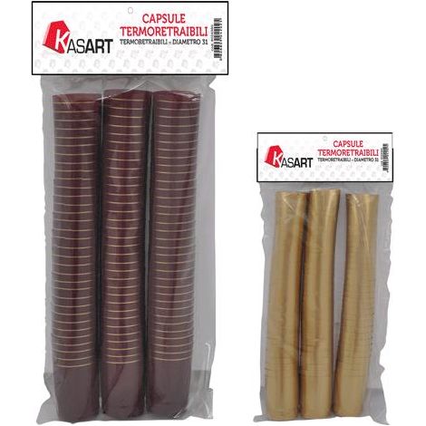 CAPSULE TERMORETRAIBILI PER BOTTIGLIE VINO oro - Ø 31 x h 55 mm