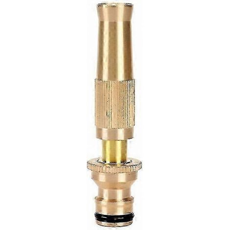Heavy Duty Brass High Pressure Hose Nozzle, Adjustable Garden Water Spray Nozzle (1/5)